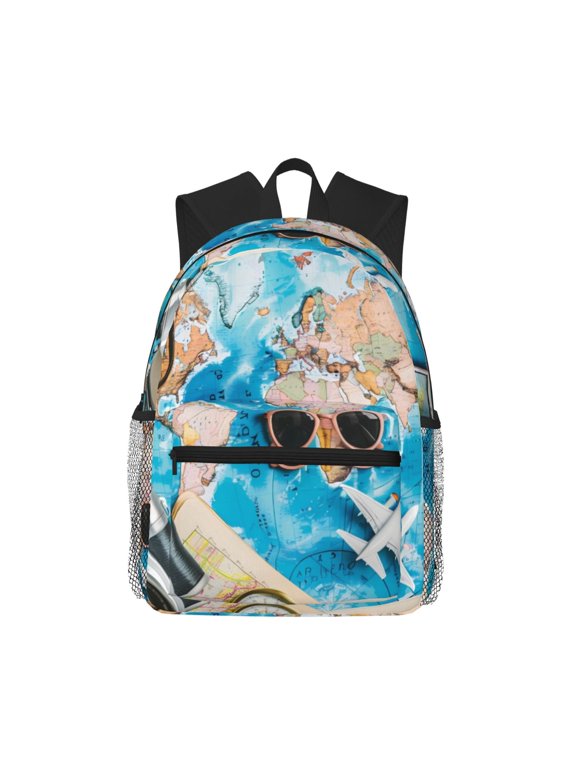 Vintage Map Travel Essentials Large Capacity Backpack Classic Style Backpack Casual Backpack Water-Resistant School Work Travel Outdoor Backpack