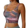 thumbnail image 1 of Picia Vintage Pink Drive View Sports Bra for Women,Padded Strappy Sports Bras Medium Support Yoga Bra with Removable Cups,Running Yoga Bra-Large, 1 of 9