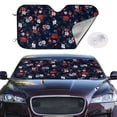 thumbnail image 1 of Picia Vintage Rose Curved Windshield Sunshade Accordion Folding Style Auto Shade for Car Truck SUV Van Blocks UV Ray Sun Visor Protector -Small, 1 of 7