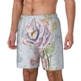 thumbnail image 1 of Picia Vintage Rose pattern Mens Swim Trunks with Compression Liner Stretch Beach Shorts Quick Dry with Zipper Pockets No-Chafing Board Shorts-XX-Large, 1 of 9
