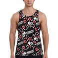 thumbnail image 1 of Picia Vintage Skull Casino Printed Men’s Performance Tank, Men's Workout Tank Top Moisture-Wicking Tank Top Muscle tee, Breathable Workout Shirt-X-Large, 1 of 7