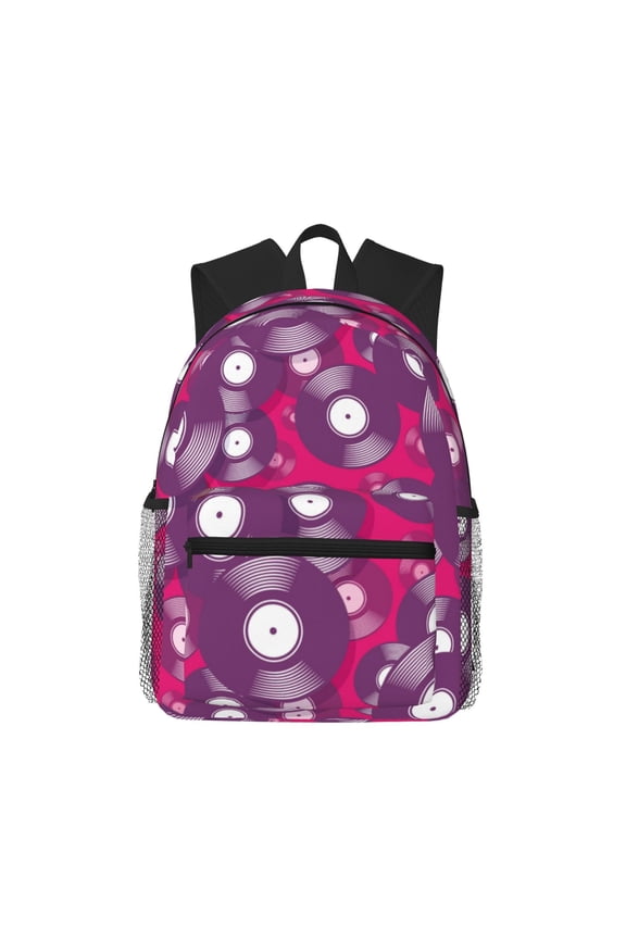Vintage Vinyl Record Large Capacity Backpack Classic Style Backpack Casual Backpack Water-Resistant School Work Travel Outdoor Backpack