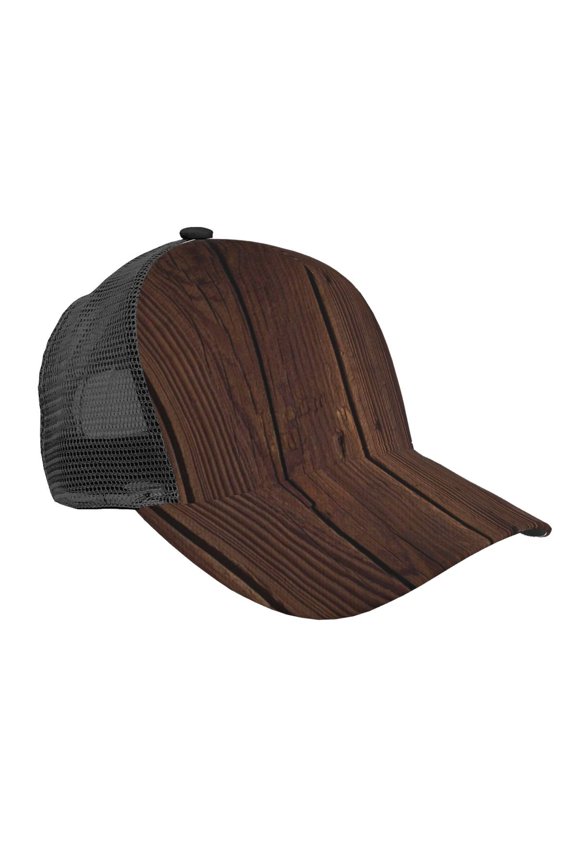 Vintage Wood Pattern Trucker Hat,Baseball Cap,Sun Protection Cap,Stylish Headwear,Leisure Cap,Outdoor Sports Cap