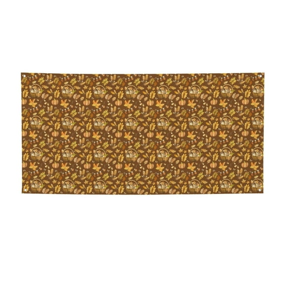 Picia Vintage fall harvest basket Pattern Party Banner, Festive Decoration, Holiday Banner, Celebration Decor, Event Banner, Reusable Party Banner-Medium