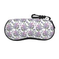 thumbnail image 1 of Picia Violets Flowers Print Sunglasses Case, Eyeglasses Case Protector Large Glasses Case, Key Lock Case Protective Glasses Holder Eyeglasses Cases, 1 of 8