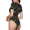 thumbnail image 1 of Picia Wasp and Florals Womens One Piece Swimsuits Modest Tummy Control Bathing Suits Lace Up Slimming Swim Suit-Large, 1 of 9