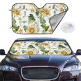 thumbnail image 1 of Picia Watercolor Bright Sunflowers Curved Windshield Sunshade Accordion Folding Style Auto Shade for Car Truck SUV Van Blocks UV Ray Sun Visor Protector -Small, 1 of 1