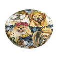 thumbnail image 1 of Picia Watercolor Dogs Pattern Round Stool Covers Comfy Seat Covers Stretch Removable Washable Chair Slipcover Round Bar Chair Cushion Cover-12 inch, 1 of 7