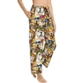 thumbnail image 1 of Picia Watercolor Dogs Womens Soft Woven Cotton Elastic Waistband Sleep Pajama Pant Lounge Sleep Pant With Pockets And Drawstring-XX-Large, 1 of 9