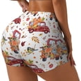 thumbnail image 1 of Picia Watercolor Fall Printed Workout Shorts for Women Seamless Scrunch Butt Lifting High Waisted Yoga Gym Booty Running Moisture-wicking Short Pants-X-Large, 1 of 9