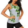 thumbnail image 1 of Picia Watercolor Green Leaves Pattern Women's Workout Tank Top,Breathable Activewear,Slim Fit Athletic Top,Versatile Workout Moisture-wicking top-X-Large, 1 of 9