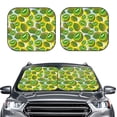 thumbnail image 1 of Picia Watercolor Kiwi Fruits Summer 2 Piece Car Windshield Sun Shade Foldable | Foldable Sun Shield for Front Window Blocks UV Rays and Keeps Your Vehicle Cool-Large, 1 of 7