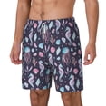 thumbnail image 1 of Picia Watercolor Marine Animals pattern Mens Swim Trunks with Compression Liner Stretch Beach Shorts Quick Dry with Zipper Pockets No-Chafing Board Shorts-Medium, 1 of 9