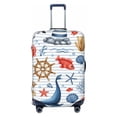 thumbnail image 1 of Picia Watercolor Nautical Luggage Protector Cover Thicken Suitcase Protector Cover Fit 18-32 Inch Luggage-Small, 1 of 9