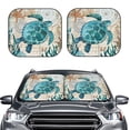 thumbnail image 1 of Picia Watercolor Sea Turtle 2 Piece Car Windshield Sun Shade Foldable | Foldable Sun Shield for Front Window Blocks UV Rays and Keeps Your Vehicle Cool-, 1 of 7