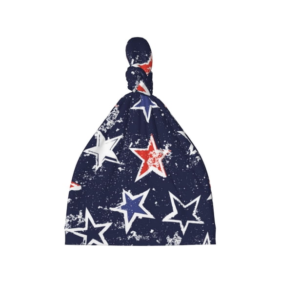 Picia Watercolor Stars Printed Preemie Hats for Baby Girls Cotton Premature Knot Hats Newborn Hospital Cap Warm Knot Beanie Nicu for Preemie Girls and Boys