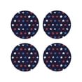 thumbnail image 1 of Picia Watercolor Stars1 Printed Leather Coasters for Drinks, 4" Drink Coasters Set of 4 for Tabletop Protection, Handmade Luxurious Home Décor and Housewarming Gift -Round Shape, 1 of 6