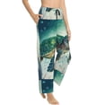 thumbnail image 1 of Picia Watercolor Turtle1 Womens Soft Woven Cotton Elastic Waistband Sleep Pajama Pant Lounge Sleep Pant With Pockets And Drawstring-X-Large, 1 of 9