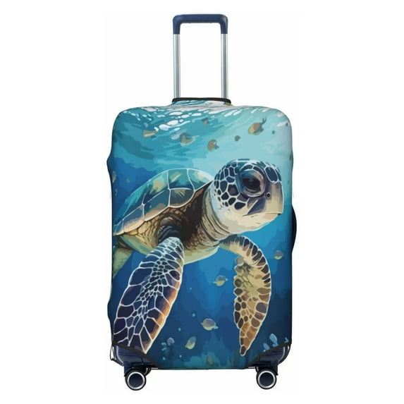 Picia Watercolor Turtle4 Luggage Protector Cover Thicken Suitcase Protector Cover Fit 18-32 Inch Luggage-X-Large