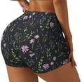 thumbnail image 1 of Picia Watercolor Wildflower 1 Printed Workout Shorts for Women Seamless Scrunch Butt Lifting High Waisted Yoga Gym Booty Running Moisture-wicking Short Pants-Medium, 1 of 9