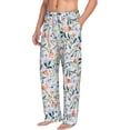 thumbnail image 1 of Picia Watercolor Wildflowers 1 Mens Soft Woven Cotton Elastic Waistband Sleep Pajama Pant Lounge Sleep Pant With Pockets And Drawstring-Medium, 1 of 9