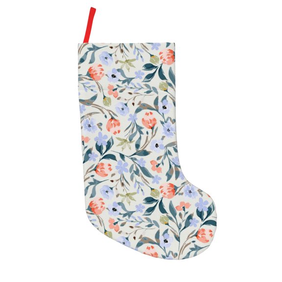 Picia Watercolor Wildflowers 1 Pattern Christmas Stockings, 18 Inches Knit Christmas Stockings, Stockings Christmas Cable Knitted Xmas Hanging Stockings