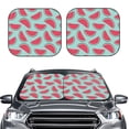 thumbnail image 1 of Picia Watermelon 2 Piece Car Windshield Sun Shade Foldable | Foldable Sun Shield for Front Window Blocks UV Rays and Keeps Your Vehicle Cool-Large, 1 of 7