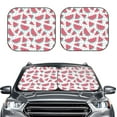 thumbnail image 1 of Picia Watermelon 2 Piece Car Windshield Sun Shade Foldable | Foldable Sun Shield for Front Window Blocks UV Rays and Keeps Your Vehicle Cool-Large, 1 of 7