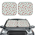 thumbnail image 1 of Picia Watermelon 2 Piece Car Windshield Sun Shade Foldable | Foldable Sun Shield for Front Window Blocks UV Rays and Keeps Your Vehicle Cool-Medium, 1 of 7