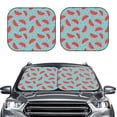 thumbnail image 1 of Picia Watermelon 2 Piece Car Windshield Sun Shade Foldable | Foldable Sun Shield for Front Window Blocks UV Rays and Keeps Your Vehicle Cool-Small, 1 of 7
