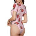 thumbnail image 1 of Picia Watermelon Ice Cream Womens One Piece Swimsuits Modest Tummy Control Bathing Suits Lace Up Slimming Swim Suit-X-Large, 1 of 9