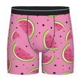 thumbnail image 1 of Picia Watermelon Pattern Men's Athletic Long Leg Briefs , Performance Stretch Underwear，Moisture-Wicking, 1 of 7
