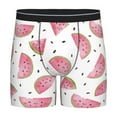 thumbnail image 1 of Picia Watermelon Pattern Men's Athletic Long Leg Briefs , Performance Stretch Underwear，Moisture-Wicking, 1 of 7