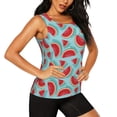 thumbnail image 1 of Picia Watermelon Pattern Women's Workout Tank Top,Breathable Activewear,Slim Fit Athletic Top,Versatile Workout Moisture-wicking top-Small, 1 of 9