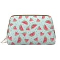 thumbnail image 1 of Picia Watermelon Print Leather Makeup Bag Make Up Bag Travel Toiletry Bag for Her Girlfriend Teacher Teen Girl Gifts, 1 of 8