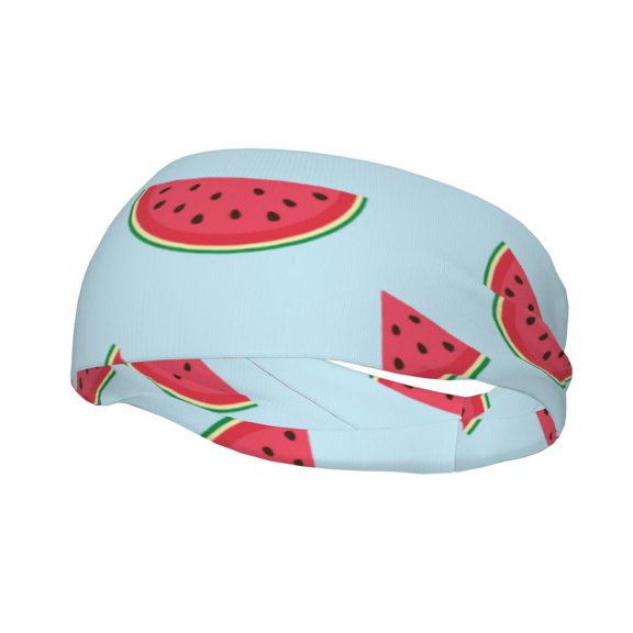 Picia Watermelon Print Mens Running Headband,Mens Sweatband Sports Headband for Running,Cycling,Basketball,Yoga,Fitness Workout
