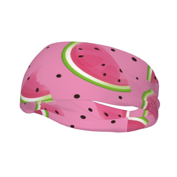 Picia Watermelon Print Mens Running Headband,Mens Sweatband Sports Headband for Running,Cycling,Basketball,Yoga,Fitness Workout