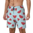thumbnail image 1 of Picia Watermelon pattern Mens Swim Trunks with Compression Liner Stretch Beach Shorts Quick Dry with Zipper Pockets No-Chafing Board Shorts-3X-Large, 1 of 9