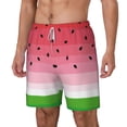 thumbnail image 1 of Picia Watermelon pattern Mens Swim Trunks with Compression Liner Stretch Beach Shorts Quick Dry with Zipper Pockets No-Chafing Board Shorts-3X-Large, 1 of 9