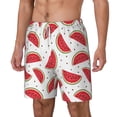 thumbnail image 1 of Picia Watermelon pattern Mens Swim Trunks with Compression Liner Stretch Beach Shorts Quick Dry with Zipper Pockets No-Chafing Board Shorts-Large, 1 of 9