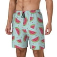 thumbnail image 1 of Picia Watermelon pattern Mens Swim Trunks with Compression Liner Stretch Beach Shorts Quick Dry with Zipper Pockets No-Chafing Board Shorts-Large, 1 of 9