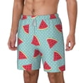thumbnail image 1 of Picia Watermelon pattern Mens Swim Trunks with Compression Liner Stretch Beach Shorts Quick Dry with Zipper Pockets No-Chafing Board Shorts-Small, 1 of 9