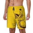 thumbnail image 1 of Picia Western Desert Cowboy 1 pattern Mens Swim Trunks with Compression Liner Stretch Beach Shorts Quick Dry with Zipper Pockets No-Chafing Board Shorts-Small, 1 of 9