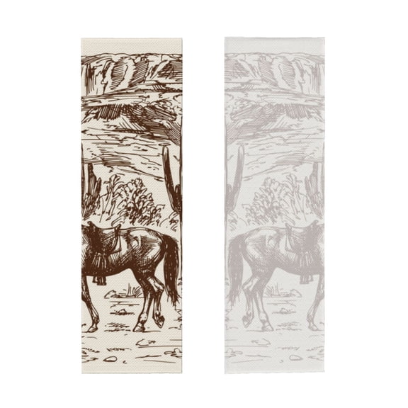 Picia Western Desert Cowboys2 Pattern Cooling Towels (40"x12") Cool Towel, Cold Towel, Microfiber Soft Breathable Chilly Ice Towel