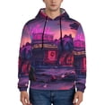thumbnail image 1 of Picia Western Style Dinosaur Pattern Casual Men's Hoodie - Lightweight Hooded Sweatshirt with Kangaroo Pocket, Comfortable Pullover for Everyday, Travel-Medium, 1 of 7