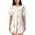 thumbnail image 1 of Picia Wheat Pajamas Sets for Women Soft Short-Sleeved Pjs with Lounge Shorts Two Piece Sleepwear-4X-Large, 1 of 9