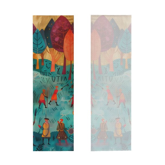 Picia Whimsical Forest Scene Pattern Cooling Towels (40"x12") Cool Towel, Cold Towel, Microfiber Soft Breathable Chilly Ice Towel