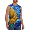 thumbnail image 1 of Picia Whimsical Sunflowers Night Sky mens Cotton Tank Undershirts , Moisture-wicking Ribbed Tanks, Lightweight Cotton Tank Undershirts-X-Large, 1 of 8