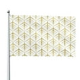 thumbnail image 1 of Picia White And Gold Geometry Printed Flag ,White And Gold Geometry Pattern Garden Flag Vertical Double,Yard Lawn Outdoor Decor 48x72", 1 of 9
