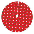 thumbnail image 1 of Picia White and Green Polka Dot Print Christmas Tree Skirt , Christmas Tree Skirt Ornaments for Merry Christmas Holiday Party Decorations Indoor Outdoor-48", 1 of 7